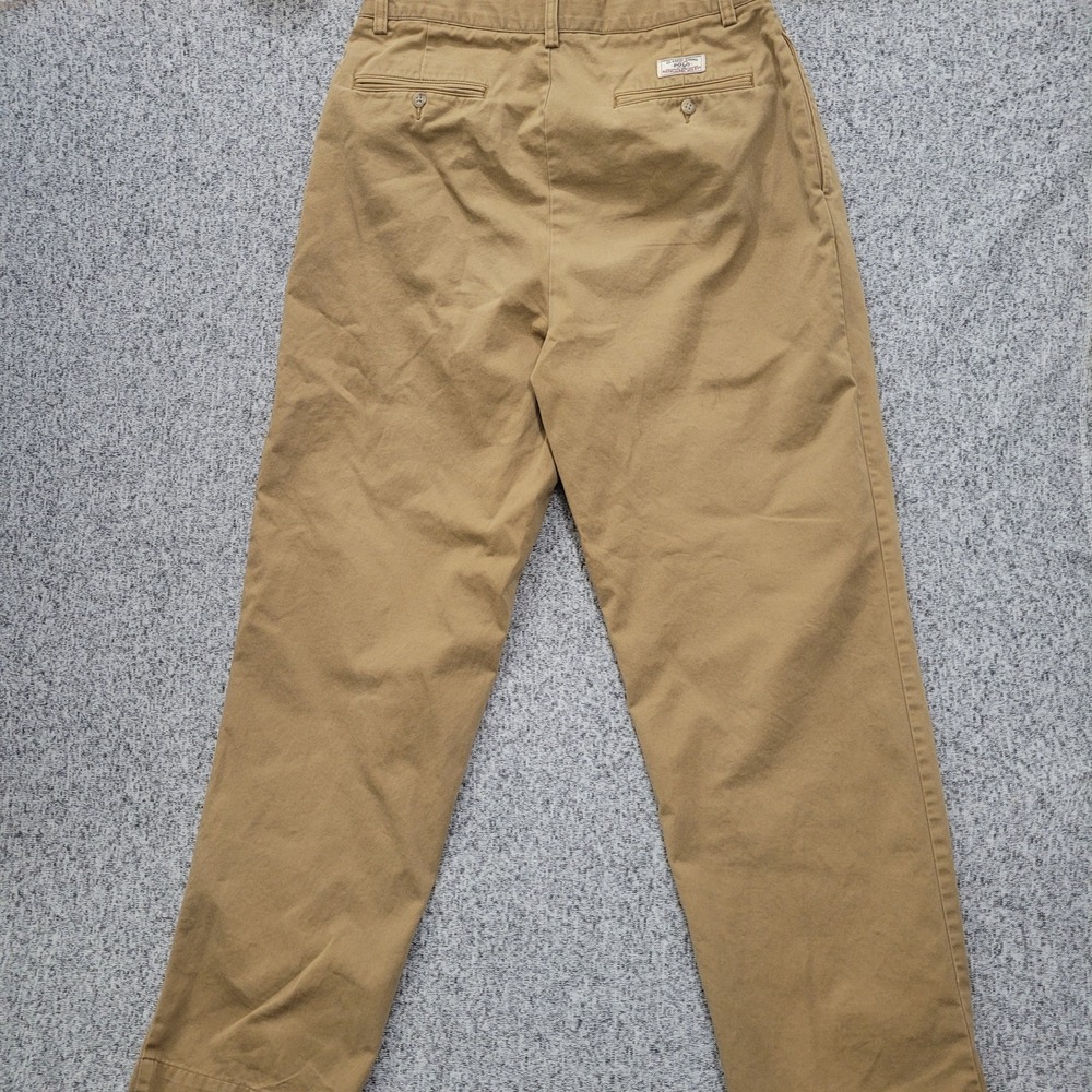 Polo Ralph Lauren FLAW Andrew Pant Mens Khaki Tan Double Pleated Chino Trousers - Picture 7 of 9